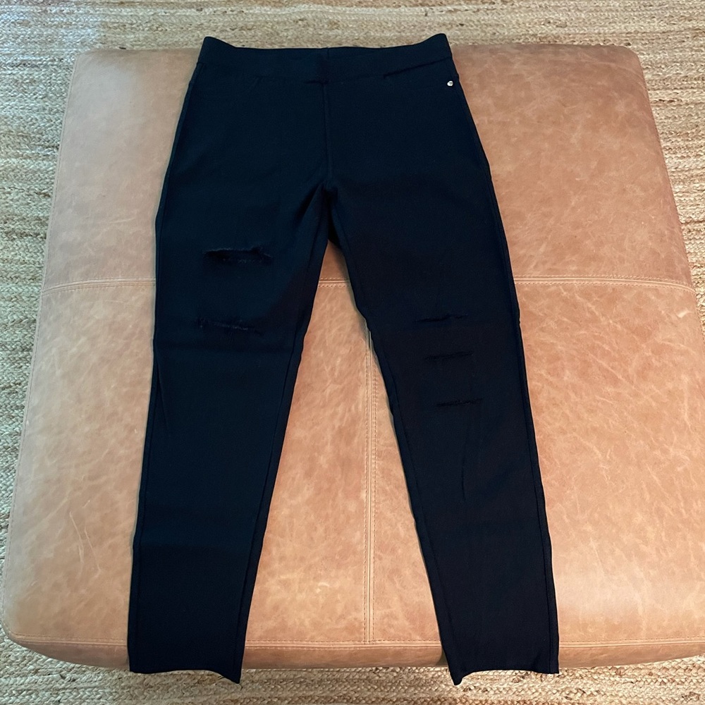 Black Distressed Skinny Pants